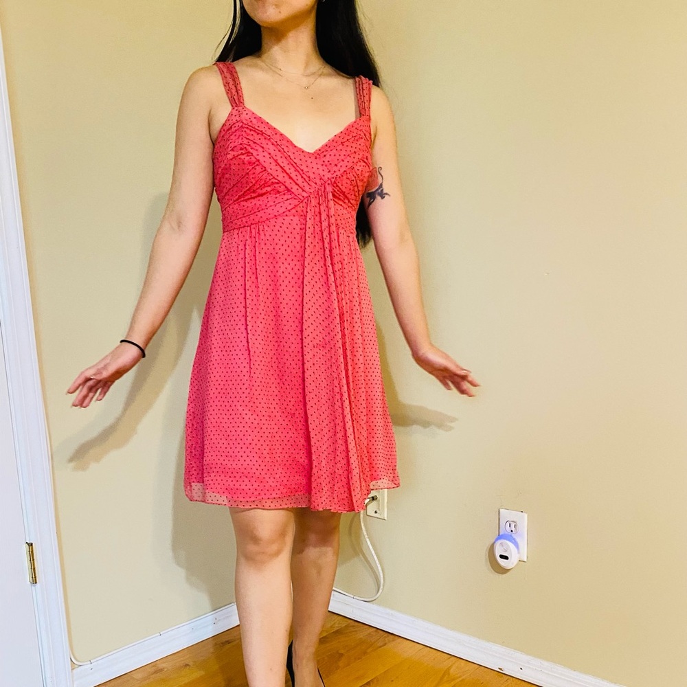 Barbie y2k pink polka dot Nanette lepore mini dress